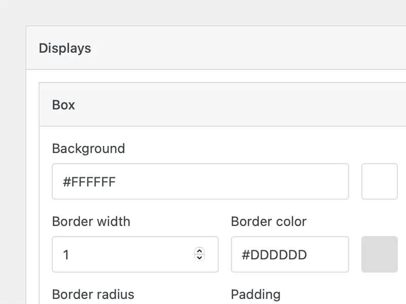 Display customizer
